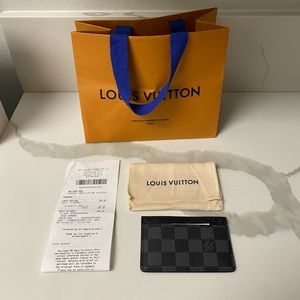 Black monograph card holder